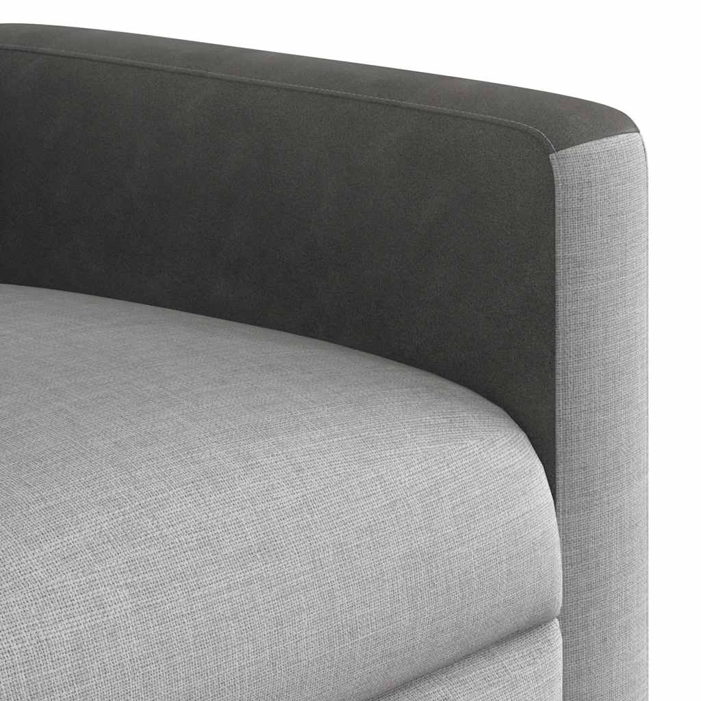 Elektrické zvedací polohovací křeslo obláčkově šedé textil - obrázek 13