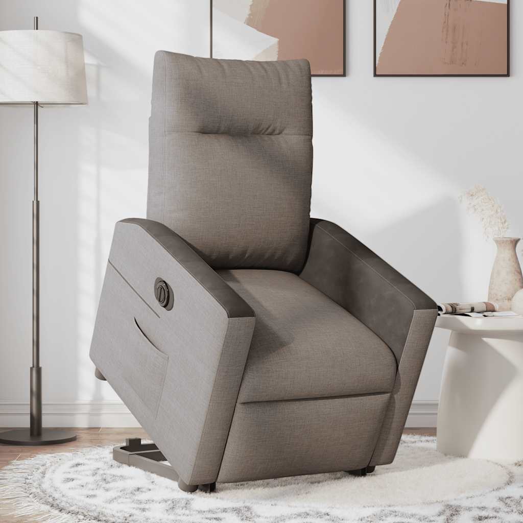 Thumbnail - vidaXL Relaxsessel mit Aufstehhilfe Elektrisch Taupe Stoff