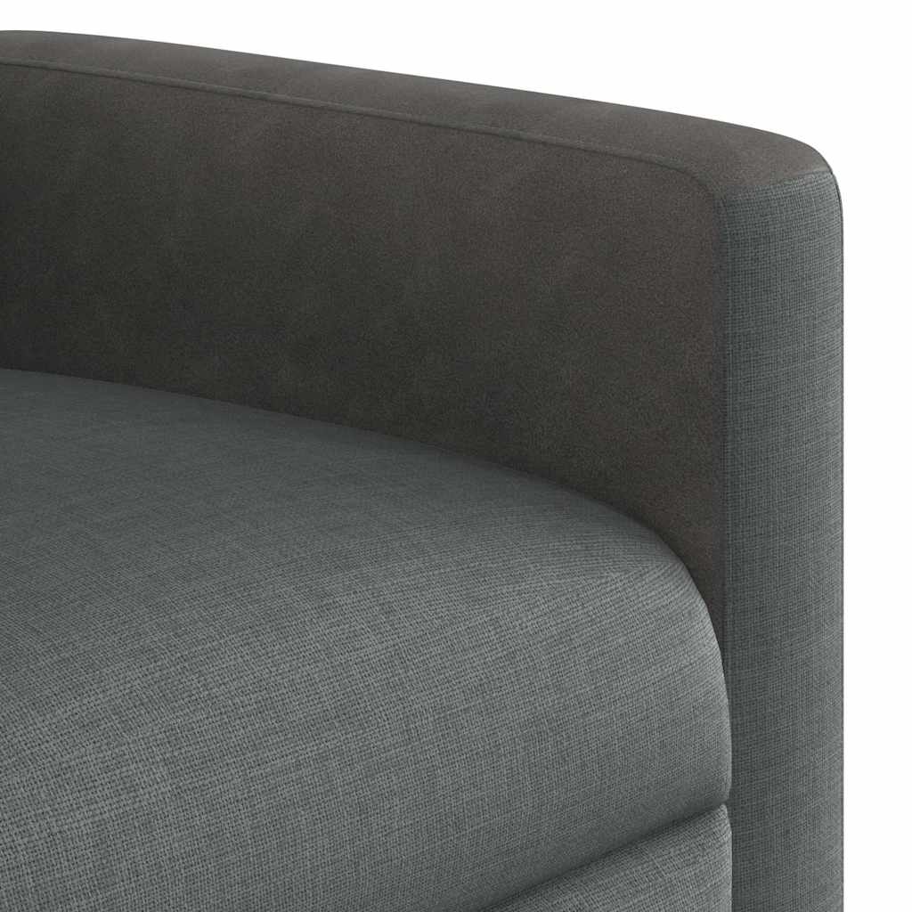 Elektrické zvedací masážní polohovací křeslo tmavě šedé textil - obrázek 14