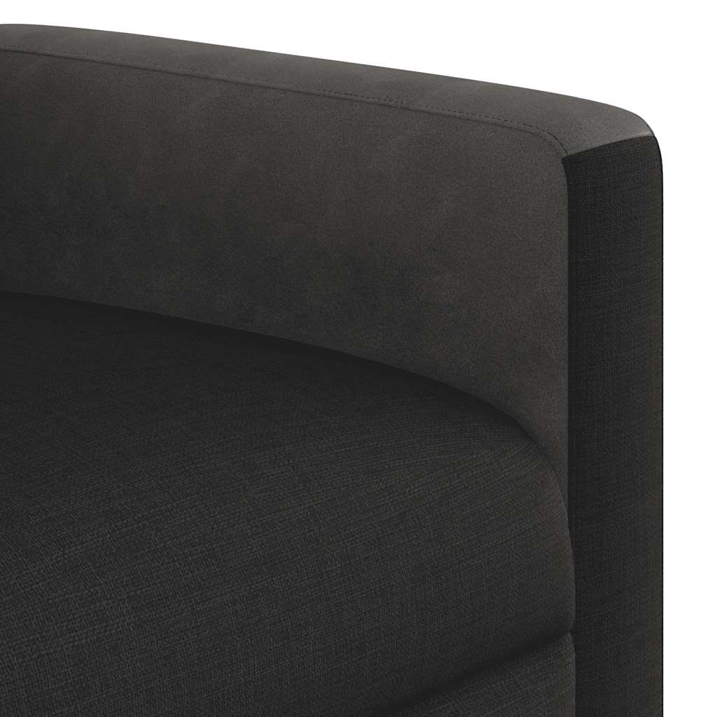 Elektrické zvedací masážní polohovací křeslo černé textil - obrázek 14