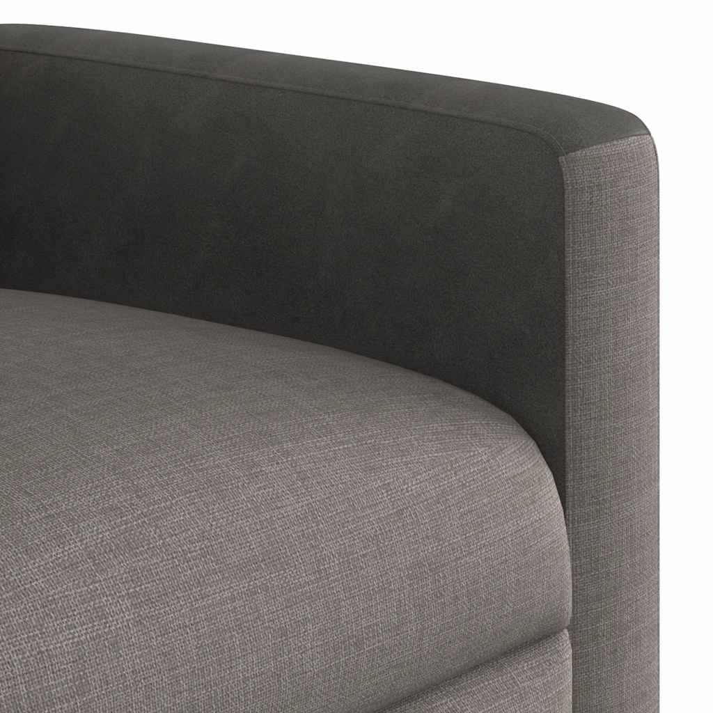 Elektrické zvedací masážní polohovací křeslo taupe textil - obrázek 14