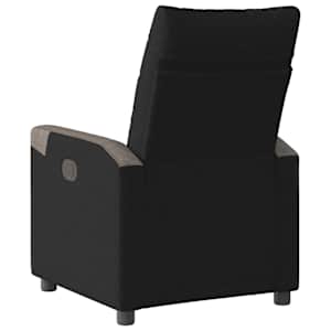 Elektrické polohovací křeslo černé textil - obrázek 7
