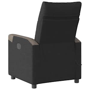 Elektrické masážní polohovací křeslo černé textil - obrázek 7