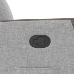 Zvedací polohovací křeslo obláčkově šedé textil - obrázek 10