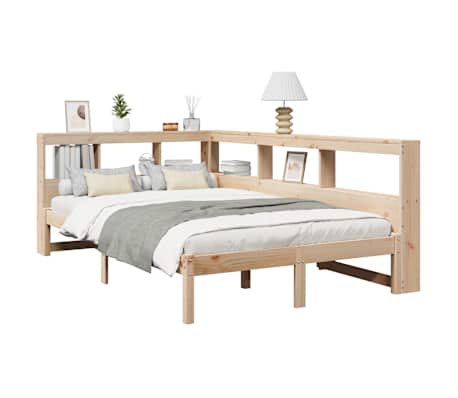 vidaXL Lit biblioth&egrave;que sans matelas 120x190 cm bois de pin massif