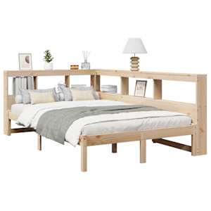 vidaXL Lit biblioth&egrave;que sans matelas 120x190 cm bois de pin massif