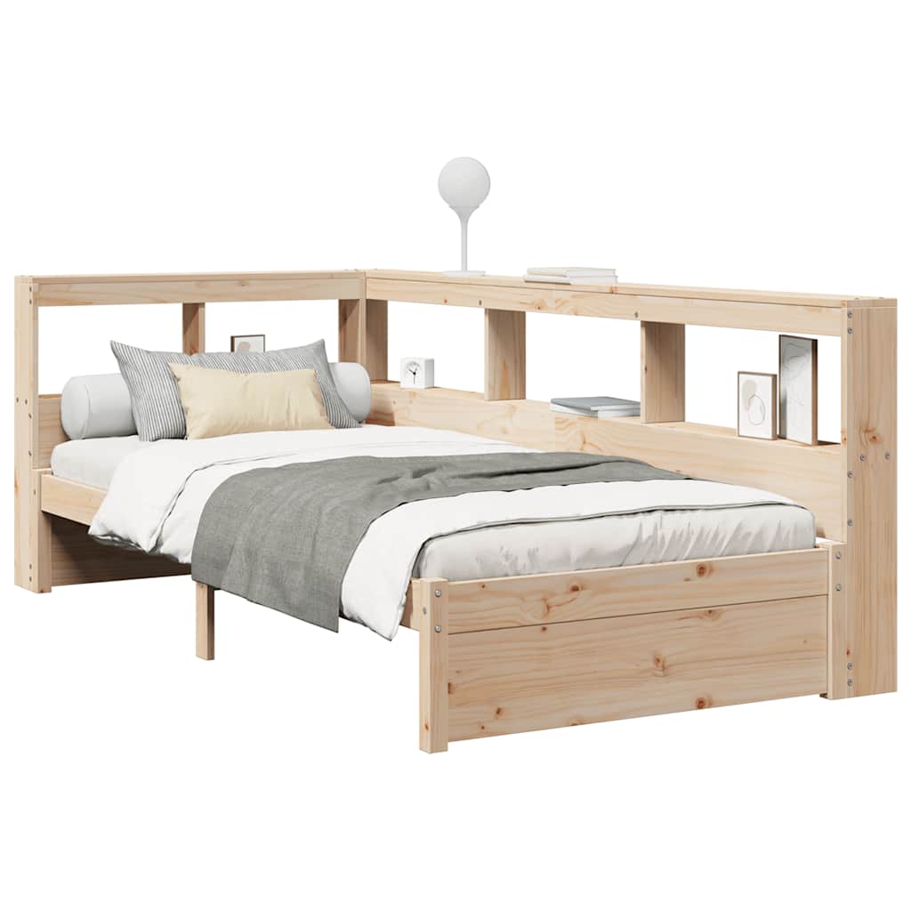 Thumbnail - vidaXL Massivholzbett mit Regal ohne Matratze 90x190 cm Kiefer