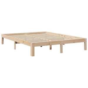 Postel s knihovnou bez matrace 140 x 190 cm masivní borovice - obrázek 7