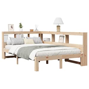 vidaXL Massivholzbett mit Regal ohne Matratze 120x190 cm Kiefer