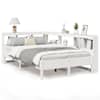 vidaXL riiuliga voodiraam ilma madratsita, valge, 120x200cm, m&auml;nnipuit