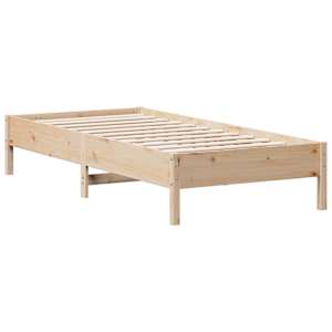 Postel s knihovnou bez matrace 90 x 190 cm masivní borovice - obrázek 7