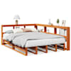vidaXL riiuliga voodi ilma madratsita, vahapruun, 140x200cm, m&auml;nnipuit