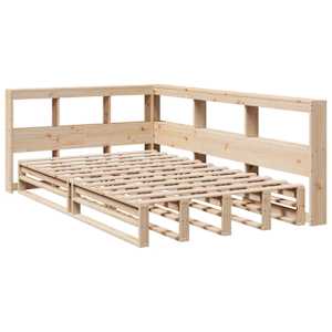 vidaXL Lit biblioth&egrave;que sans matelas 120x190 cm bois de pin massif