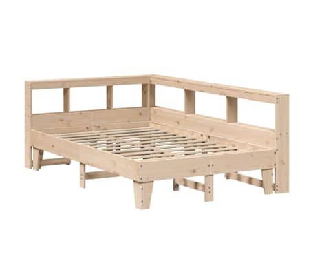 vidaXL Massivholzbett mit Regal ohne Matratze 120x190 cm Kiefer