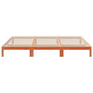 Rodinný rám postele bez matrace voskově hnědá 240x200 cm dřevo - obrázek 7