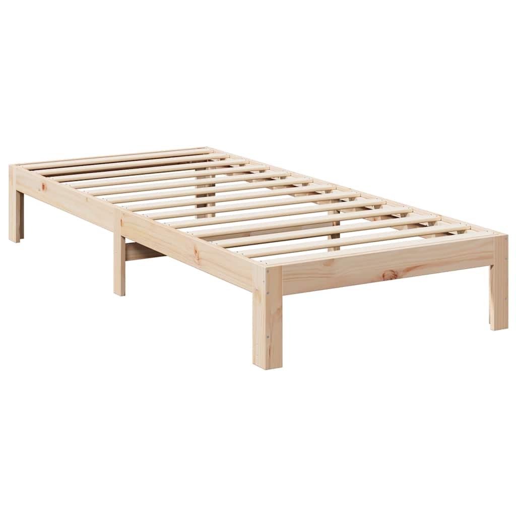 vidaXL családi ágykeret matrac nélkül 270x200 cm tömör fa fenyőfa
