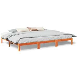Rodinný rám postele bez matrace voskově hnědá 270x200 cm dřevo - obrázek 2