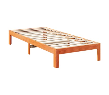 vidaXL Familienbett ohne Matratze Wachsbraun 270x200 cm Massivholz