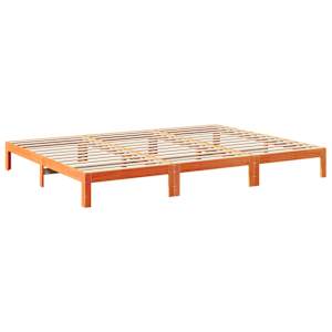 Rodinný rám postele bez matrace voskově hnědá 270x200 cm dřevo - obrázek 9