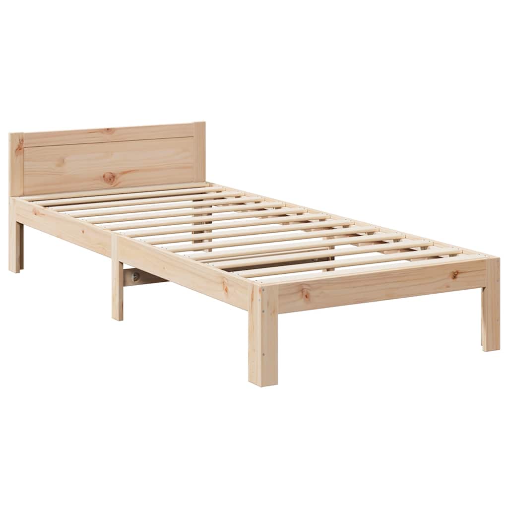 vidaXL családi ágykeret matrac nélkül 240x200 cm tömör fa fenyőfa