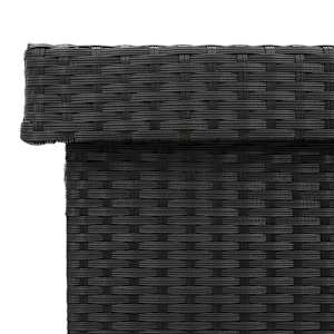 Zahradní úložný box s kolečky černý 160x55x75 cm polyratan - obrázek 10