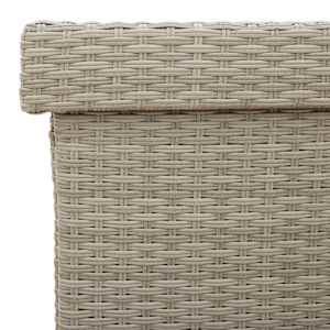 Zahradní úložný box s kolečky světle šedý 160x55x75 polyratan - obrázek 10