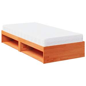 Válenda s matrací voskově hnědá 80 x 200 cm masivní borovice - obrázek 5