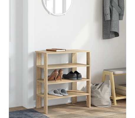 vidaXL &Eacute;tag&egrave;re &agrave; chaussures ch&ecirc;ne sonoma 61x32x70 cm bois d'ing&eacute;nierie