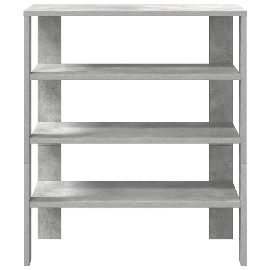 vidaXL Schoenenrek 61x32x70 cm bewerkt hout betongrijs grijs, foto 4