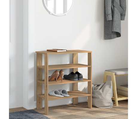 vidaXL Pantofar, stejar artizanal,61x32x70 cm lemn prelucrat
