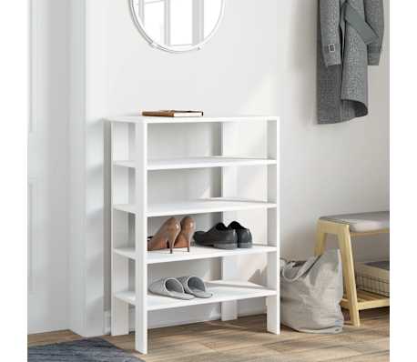 vidaXL &Eacute;tag&egrave;re &agrave; chaussures blanc 61x32x87,5 cm bois d'ing&eacute;nierie