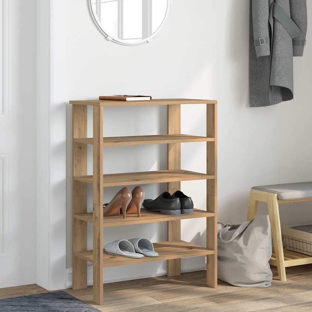 Thumbnail - vidaXL Schuhregal Artisan-Eiche 61x32x87,5 cm Holzwerkstoff