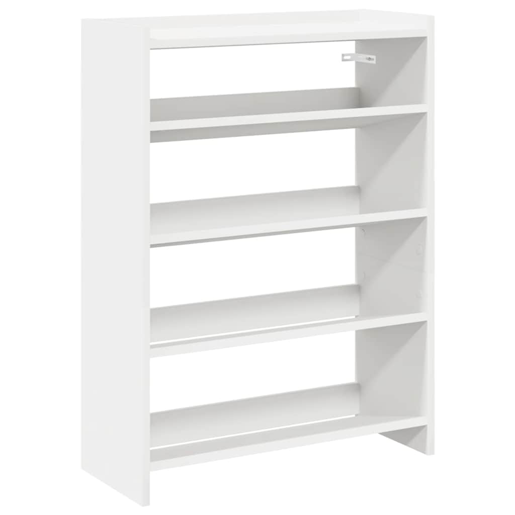 vidaXL Botník bílý 60x25x81 cm kompozitní dřevo