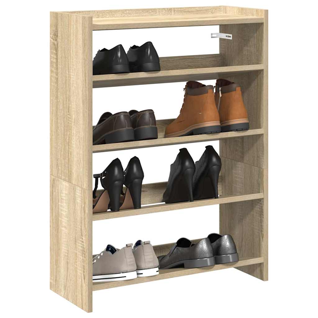 vidaXL Schuhregal Sonoma-Eiche 80x25x61,5 cm Holzwerkstoff