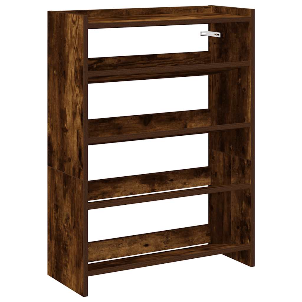 vidaXL Botník kouřový dub 60x25x81 cm kompozitní dřevo