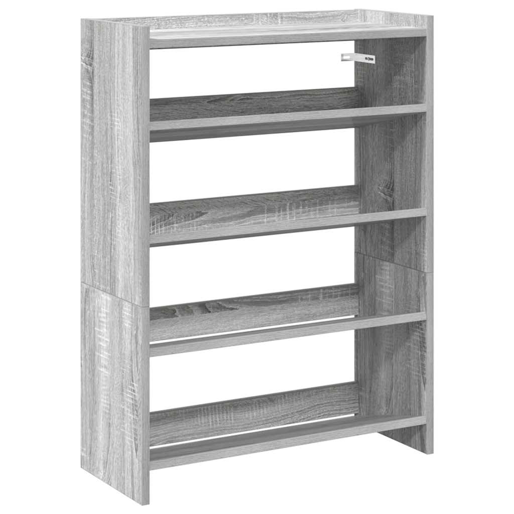 vidaXL Botník šedý sonoma 60x25x81 cm kompozitní dřevo