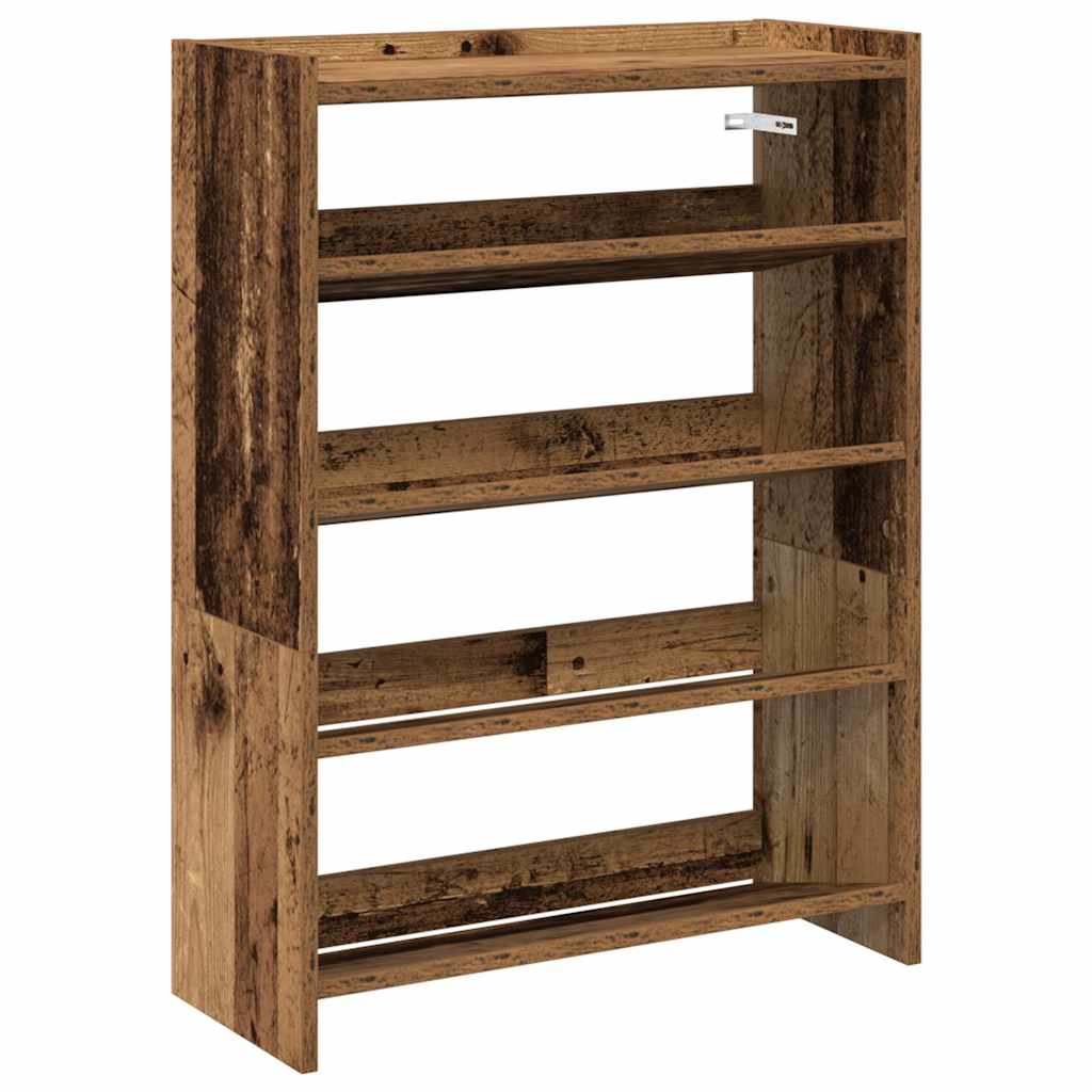 vidaXL Botník old wood 60x25x81 kompozitní dřevo