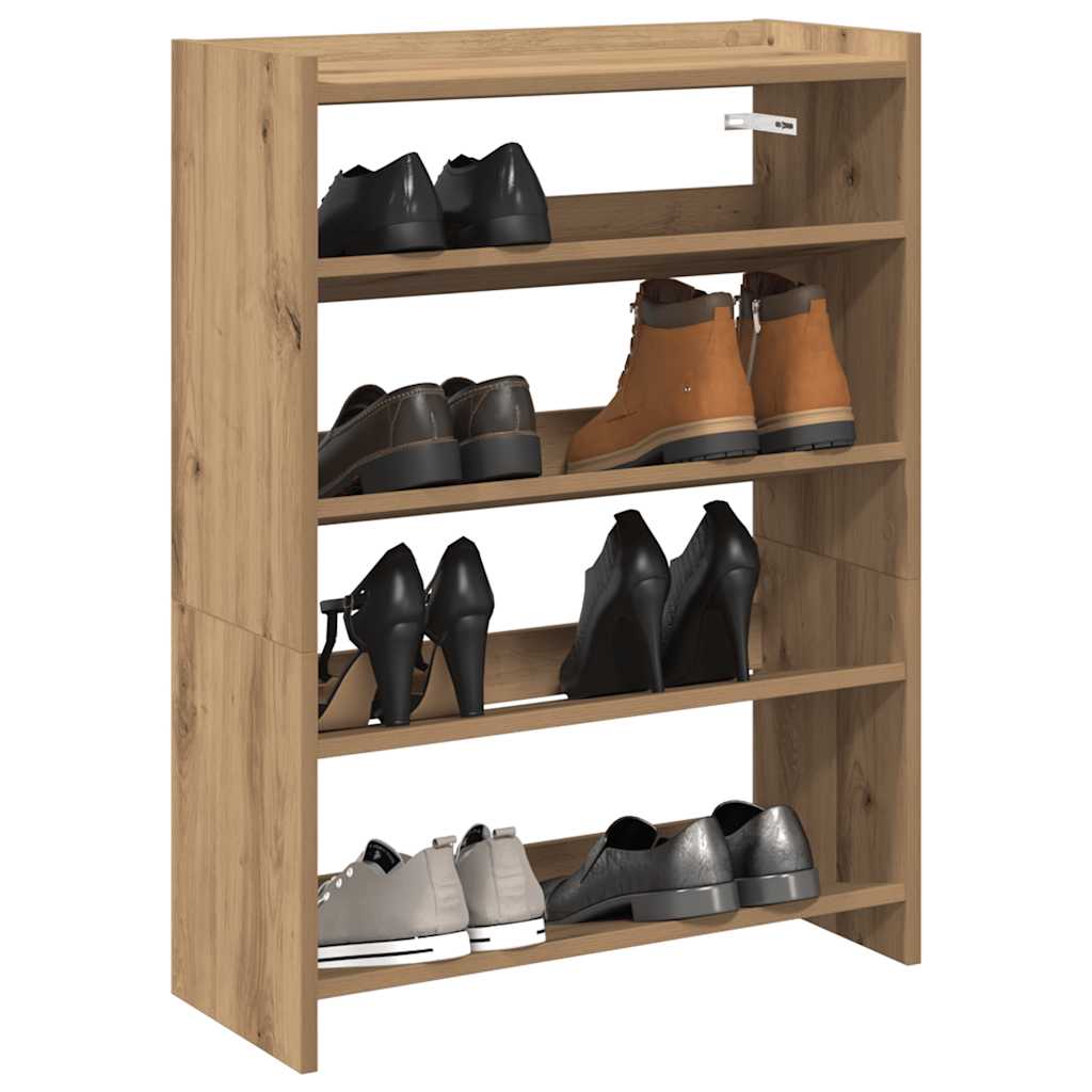 vidaXL Schuhregal Artisan-Eiche 60x25x81 cm Holzwerkstoff