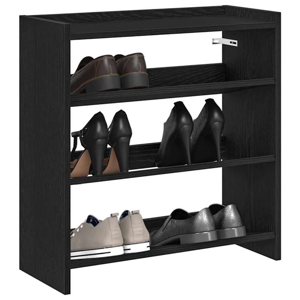 vidaXL Schuhregal Schwarz 60x25x62 cm Holzwerkstoff