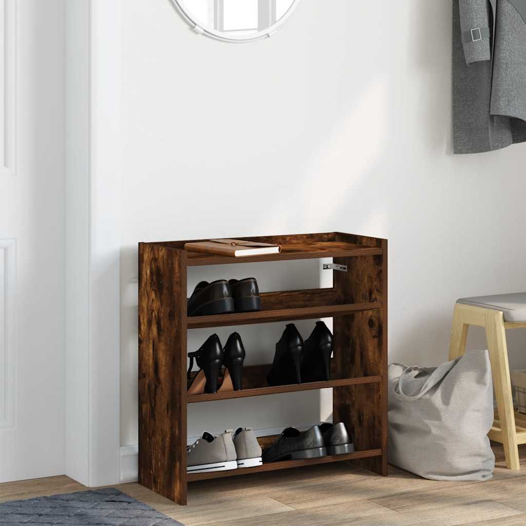 vidaXL Pantofar, stejar fumuriu, 60x25x62 cm, lemn prelucrat