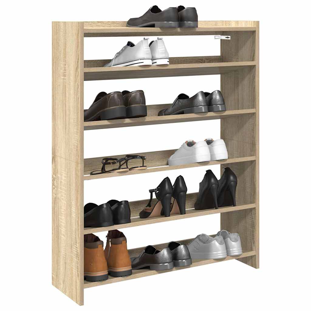 Schuhregal Sonoma-Eiche 80x25x100 cm Holzwerkstoff