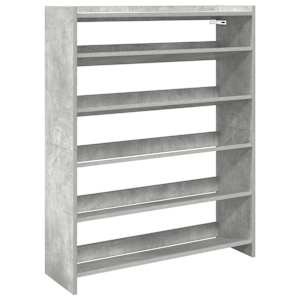 Botník betonově šedý 80x25x100 cm kompozitní dřevo - obrázek 2