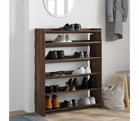 vidaXL Pantofar, stejar maro, 80x25x100 cm, lemn prelucrat