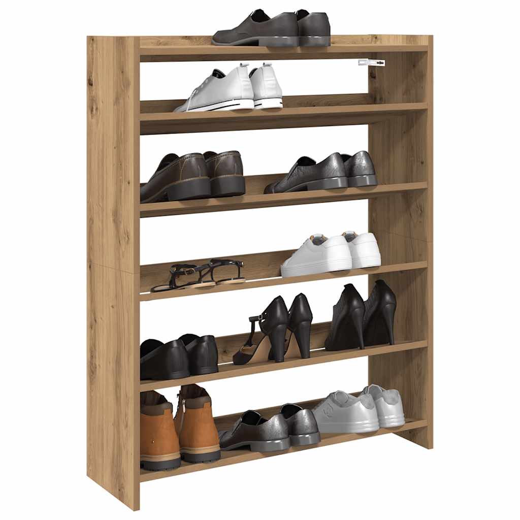 vidaXL Schuhregal Artisan-Eiche 80x25x100 cm Holzwerkstoff