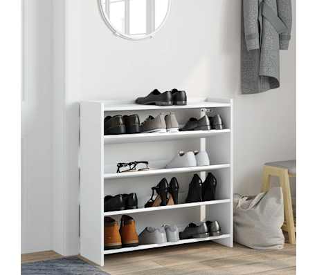 vidaXL Sapateira 80x25x81 cm derivados de madeira branco