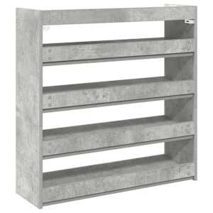 Botník betonově šedý 80x25x81 cm kompozitní dřevo - obrázek 6