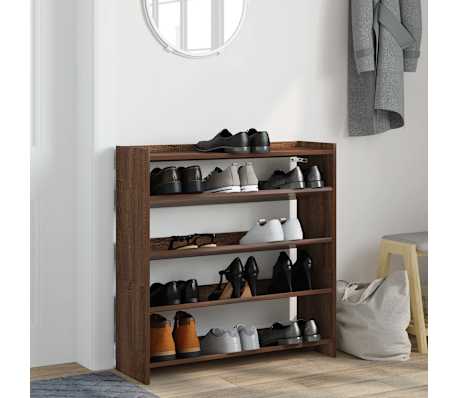 vidaXL Schuhregal Braun Eichen-Optik 80x25x81 cm Holzwerkstoff
