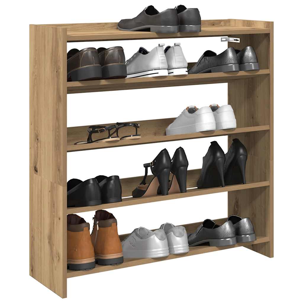 vidaXL Schuhregal Artisan-Eiche 80x25x81 cm Holzwerkstoff