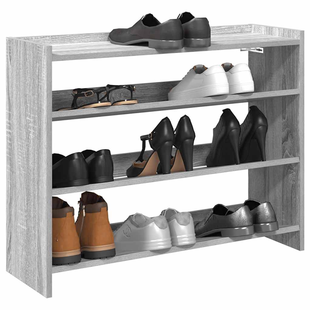 vidaXL Schuhregal Grau Sonoma 80x25x62 cm Holzwerkstoff