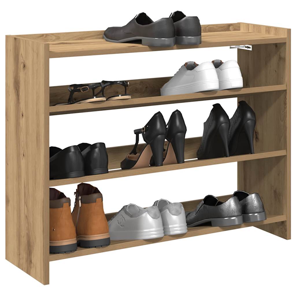 vidaXL Schuhregal Artisan-Eiche 80x25x62 cm Holzwerkstoff